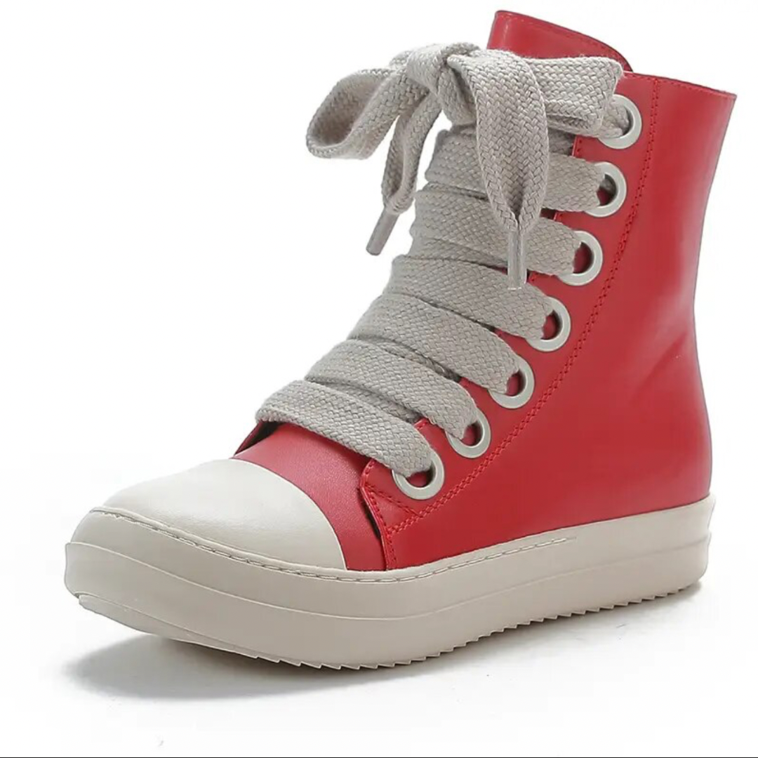 Little/Big Kids GG PU Leather Hightop Canvas Sneaker