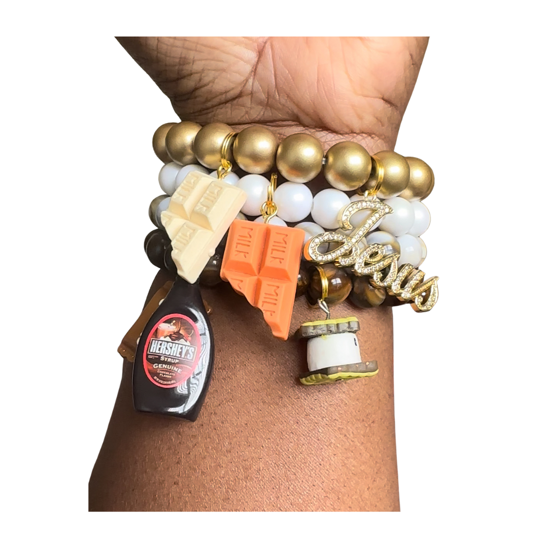 Kids beaded stacked bracelet 