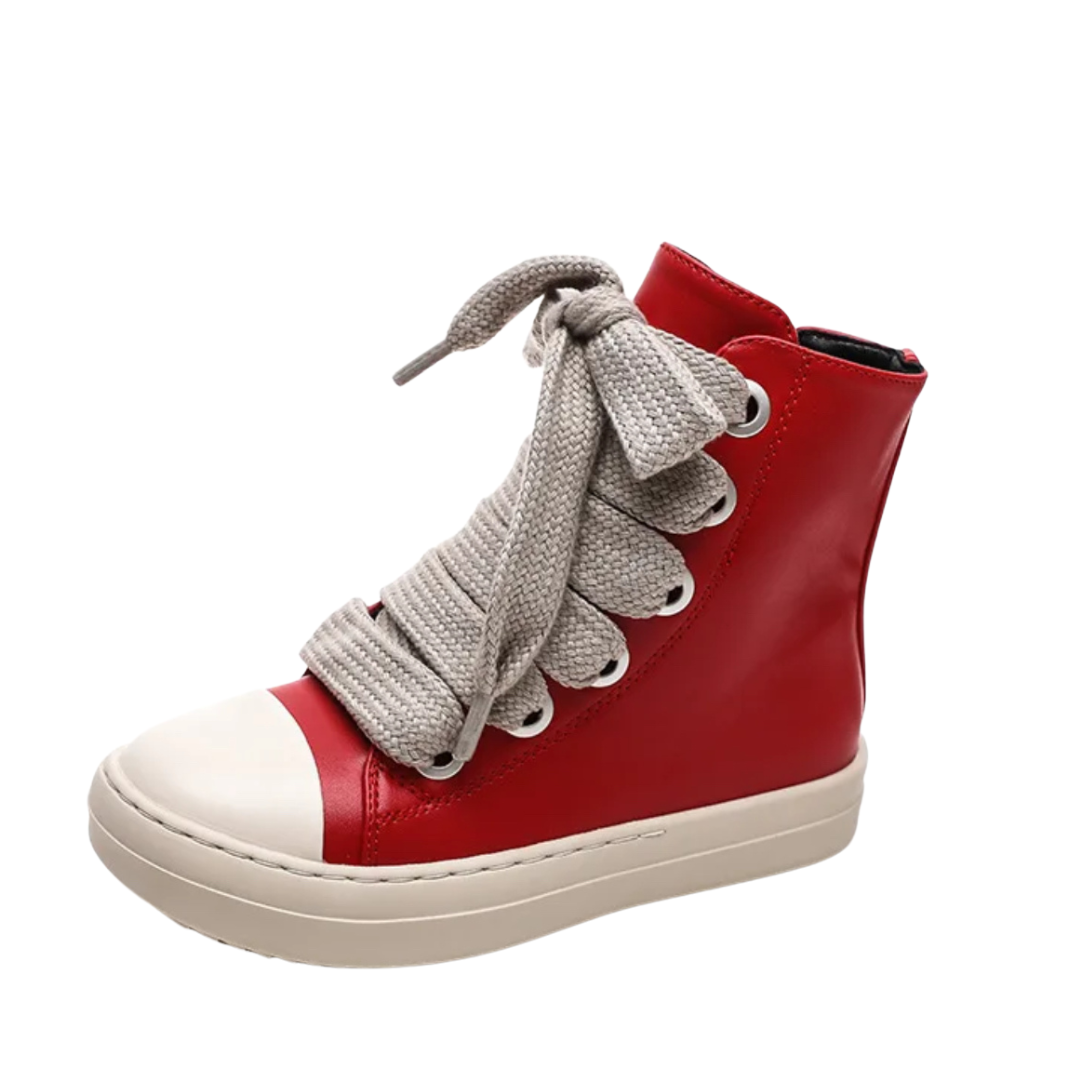 Little/Big Kids GG PU Leather Hightop Canvas Sneaker