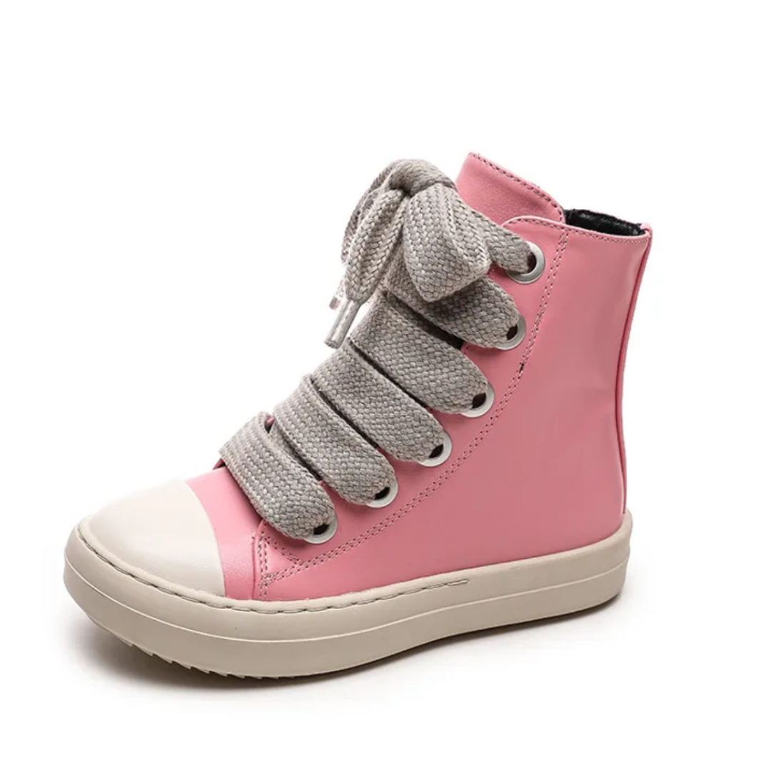 Little/Big Kids GG PU Leather Hightop Canvas Sneaker