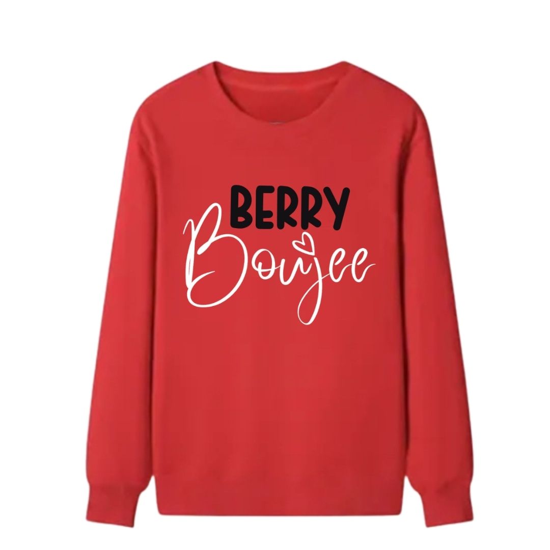 Girls red graphic crew neck sweatshirt 