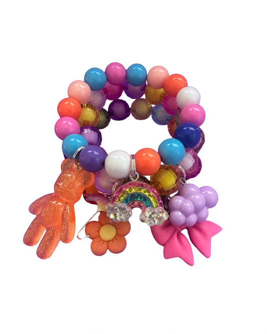 Kids bracelet , rainbow bracelet, girls bracelets, beaded bracelets 